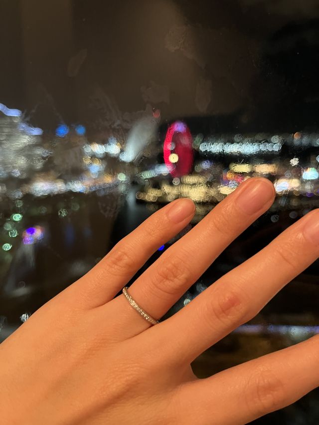 プロポーズ時に着用した写真