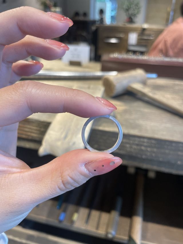 作成中:磨く前の様子