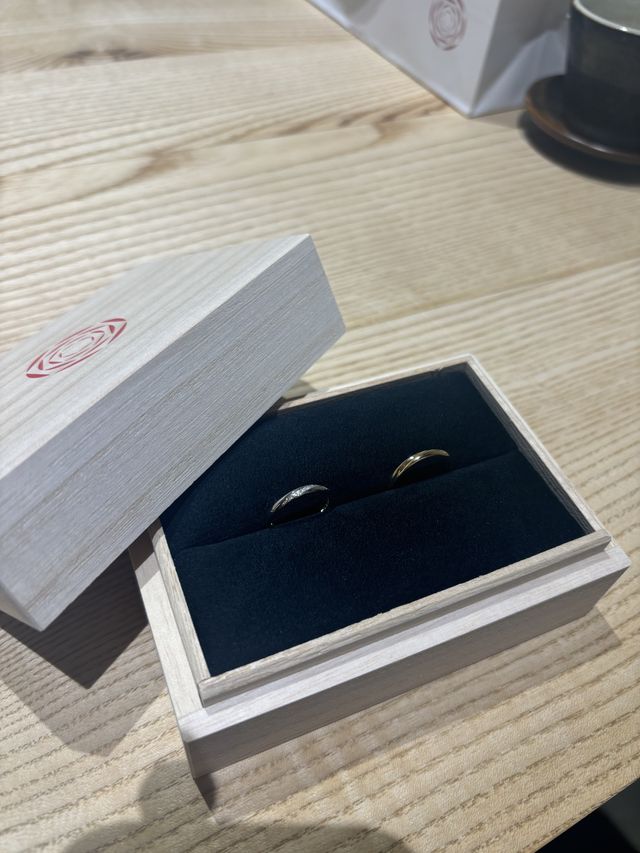 結婚指輪　風結