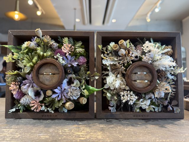 指輪が出来たら、綺麗に飾ってくれました♡