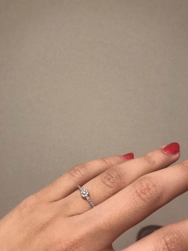 小ぶりですがよく輝きます