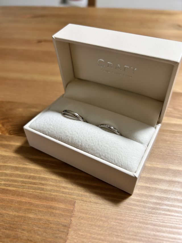 発注から1ヶ月で到着した指輪