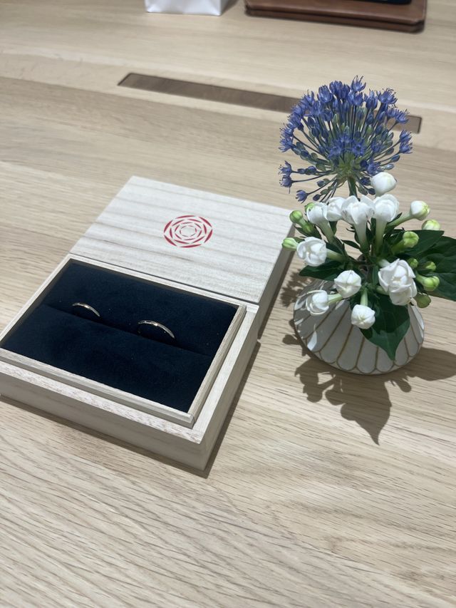 出来立ての指輪を出雲結で撮影しました