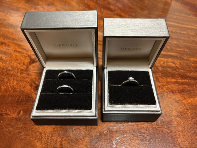 セットリングの指輪のみの写真です