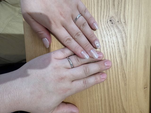 指輪の受け取りをした時のです。