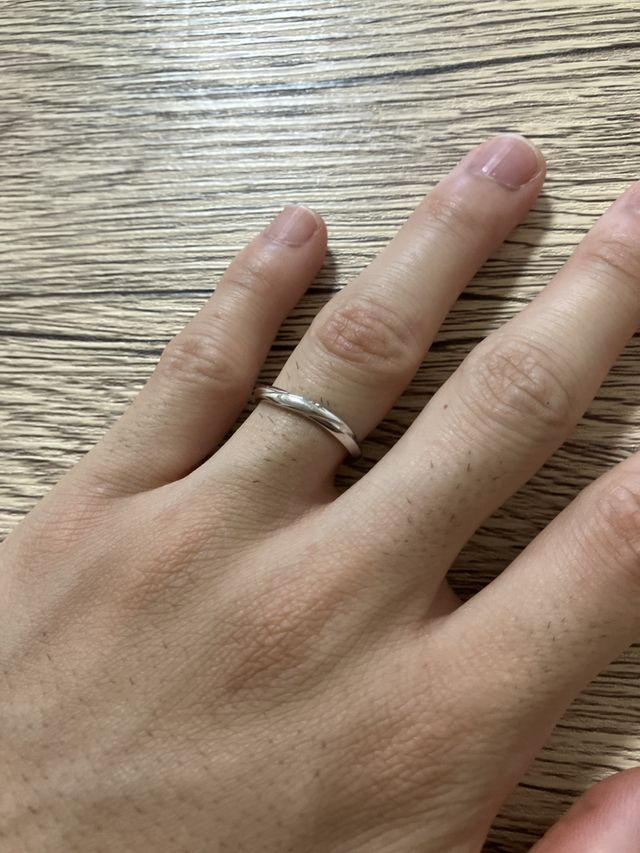 指輪着用時の写真