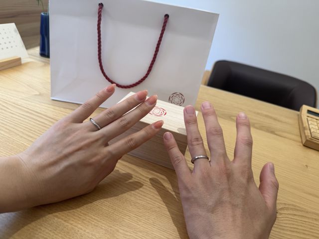 完成して受け取ったあとすぐに着用して撮影しました