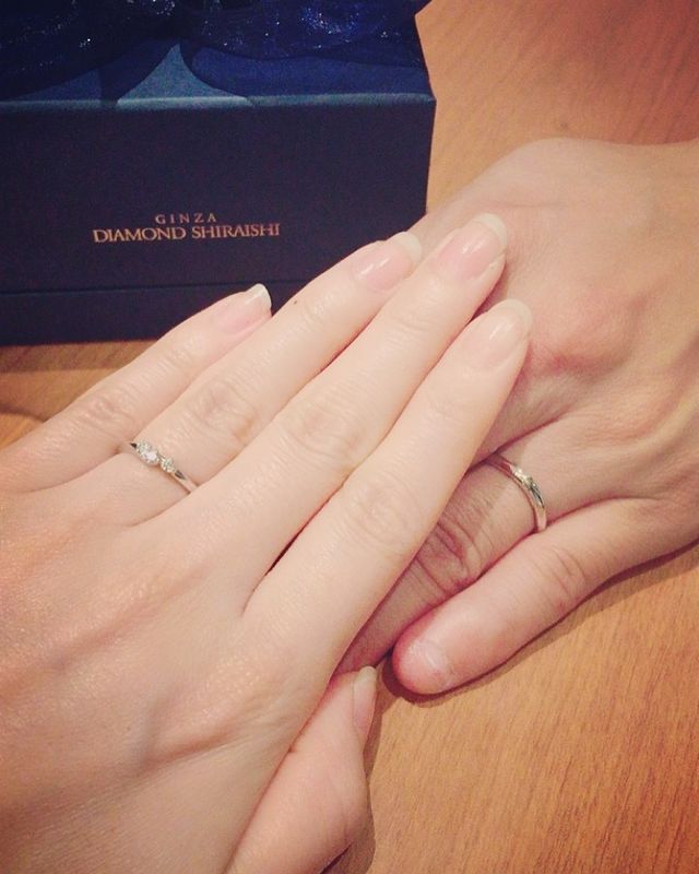 銀座ダイヤモンドシライシの、流れ星！一目惚れの指輪。