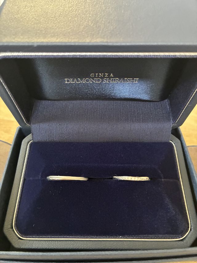 指輪購入時の写真です。