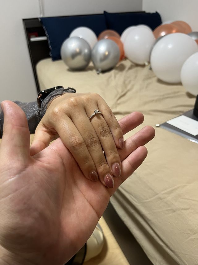 プロポーズしてすぐの一枚！