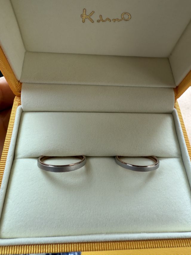 「月日」指輪の細さや金の色の変更等ができる