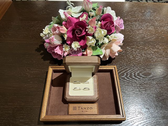 指輪の受け取りの日に撮りました！