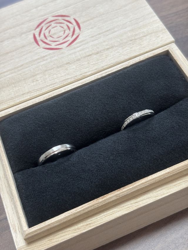 届いた指輪です