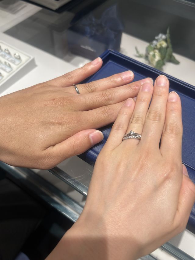 30周年記念の婚約指輪にしました。