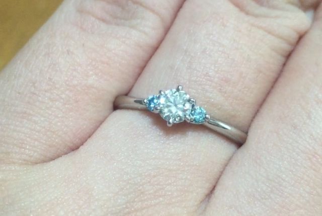 横から見るとハートの模様になっていて、可愛く仕上がりました！