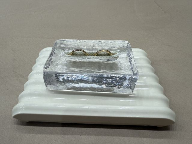 リング受け取り時に撮影しました