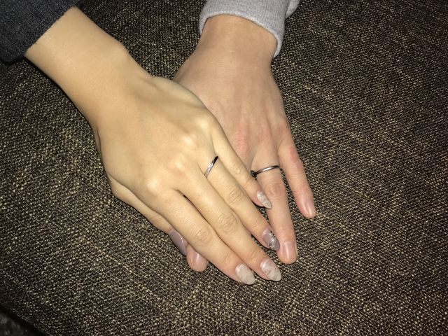 斜めラインの指輪です