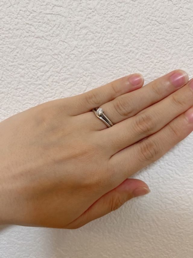 シンプルなダイヤのこんやくゆびわ