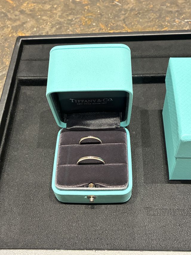 憧れのティファニーブルーのボックスに入れていただいた指輪