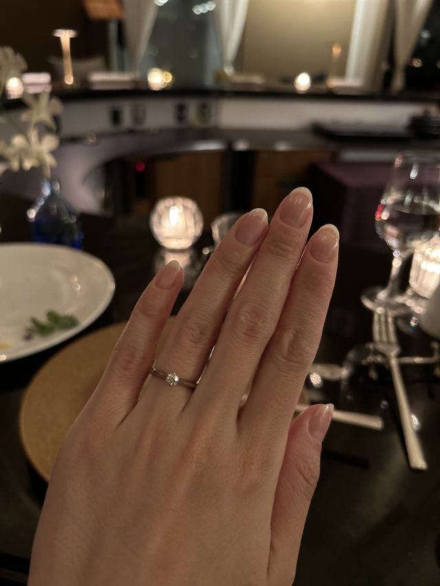 指輪をいただいた時の写真です