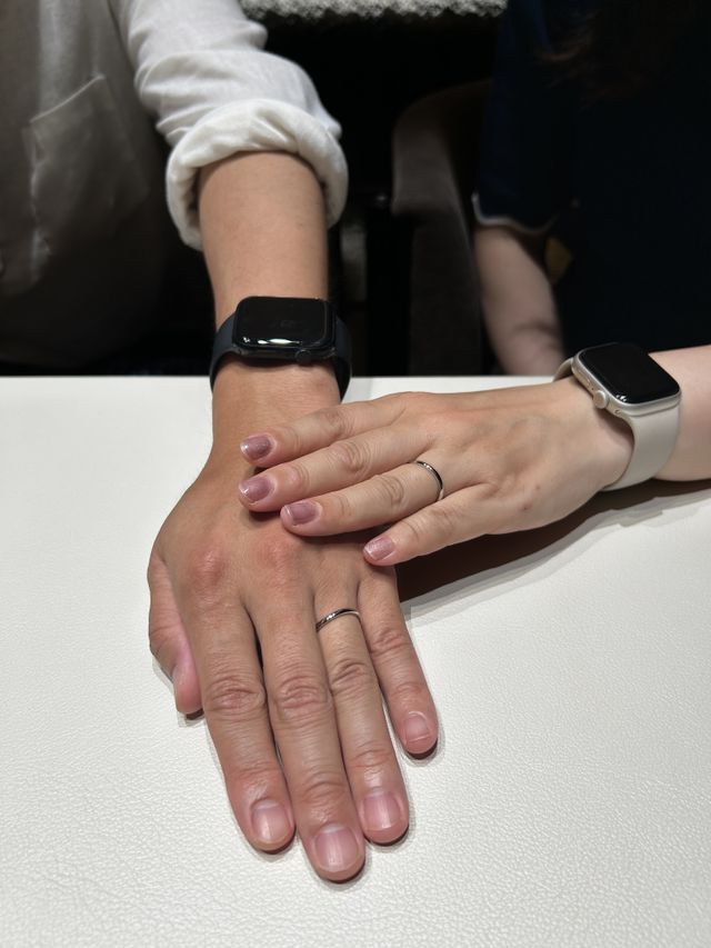 二人で同じデザインにしました。