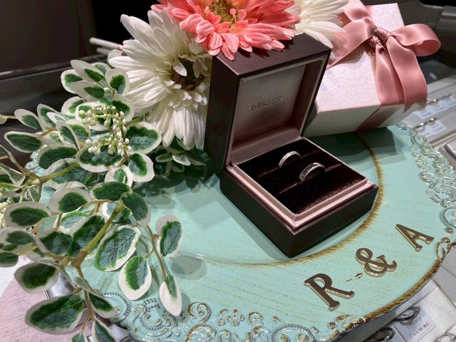 受け取り時、写真を撮る為の素敵な小物をかしてくださりました！