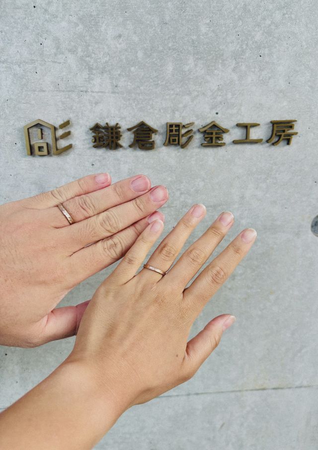 完成後、店舗の外で撮った写真