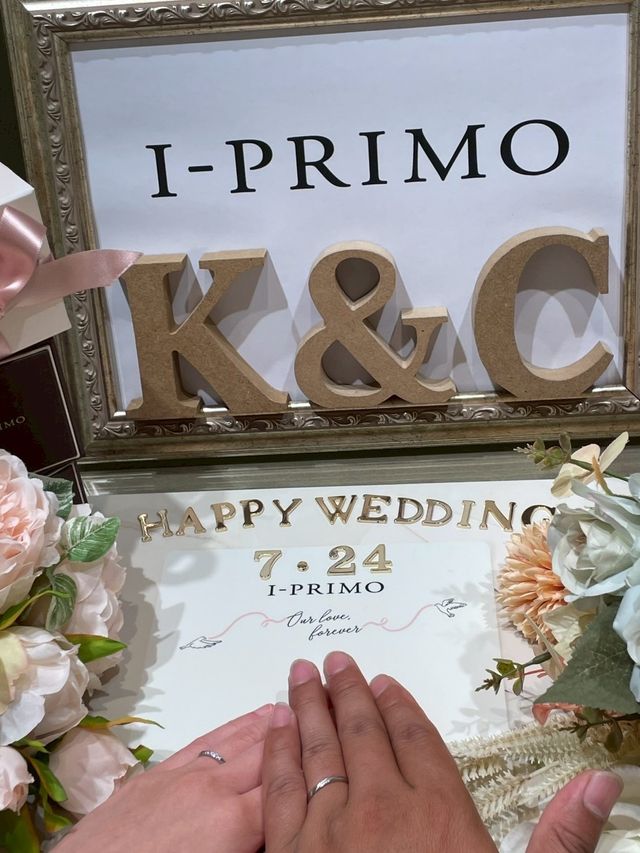 指輪が届き入籍日の記念写真