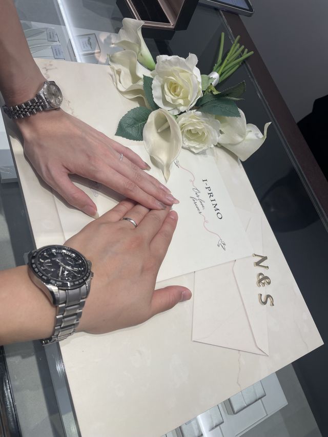 2人の初装着時の写真です