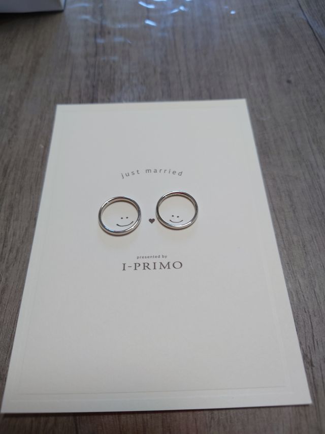 指輪のみの記念写真