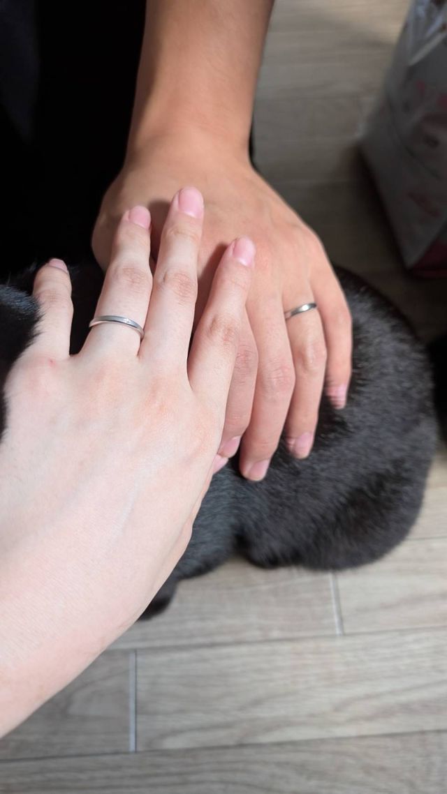 飼っている猫と共に