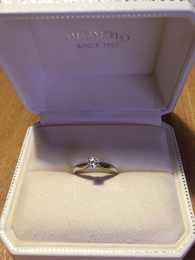 ２０１３年１２月購入ミキモトのエンゲージリング０．４カラット