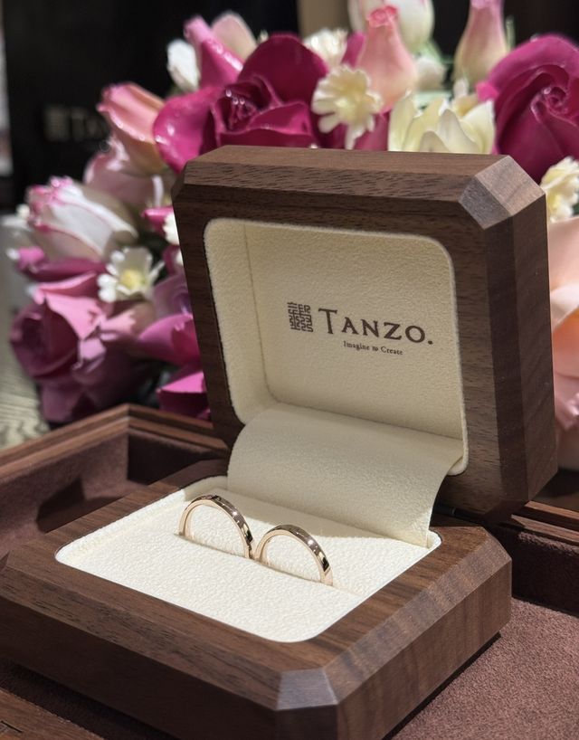 ピンクゴールド、面取り加工