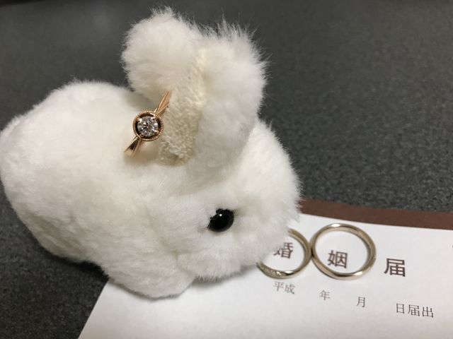 ピンクゴールド、0.35カラットダイヤモンド