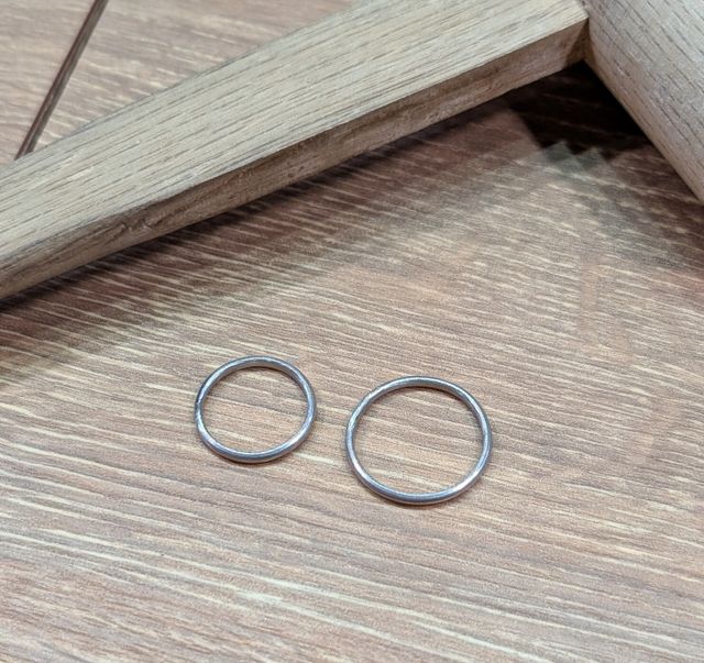 指輪の形になったところ。ここから骨ですがその分思い出に。