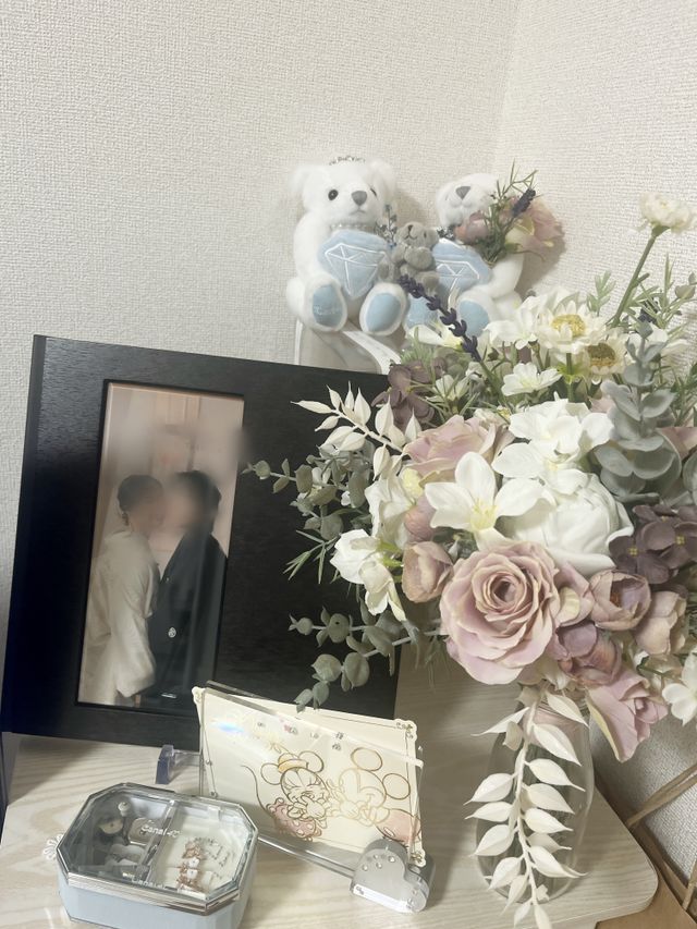 指輪ケースオルゴールと付属のクマちゃん人形