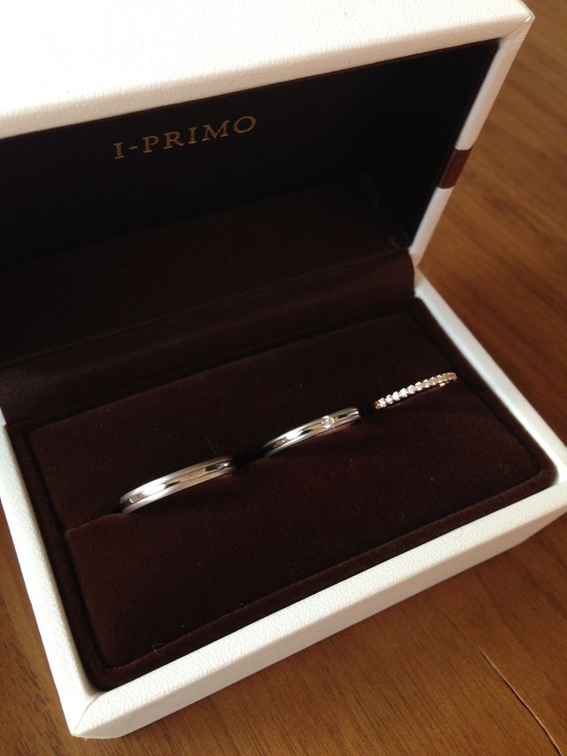 婚約指輪がなかったので一緒にハーフエタニティを買ってもらった