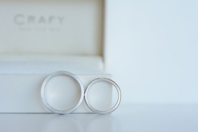 指輪を並べた様子