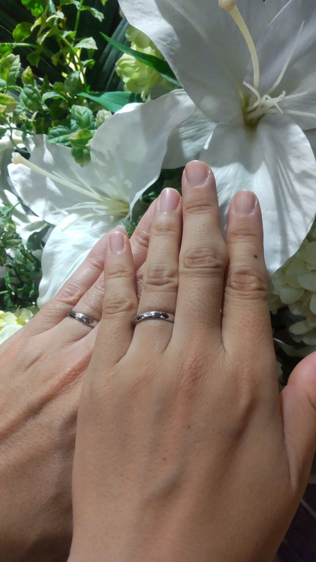 受け取りの際、お店の方にアドバイスいただきながら撮影しました