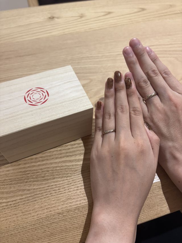 指輪を着用した様子