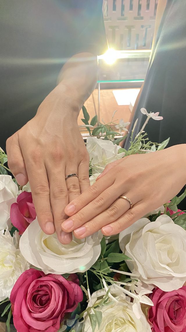 2人で初めて指輪をつけた時