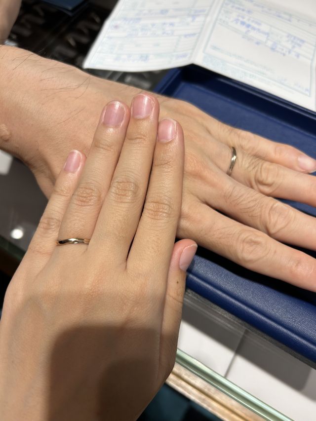 納品の日に確認してつけてみた時の写真です。