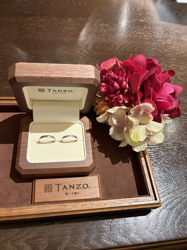 結婚指輪の納品時の写真