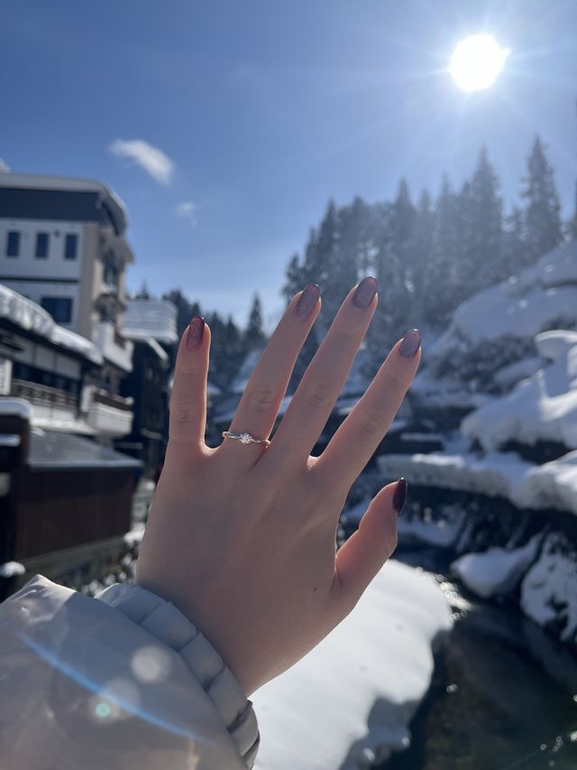 プロポーズ用のリングでプロポーズしてくれました！