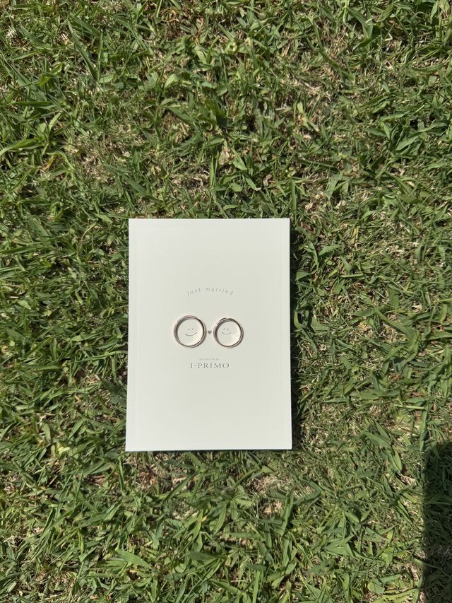 指輪受取後の公園にて