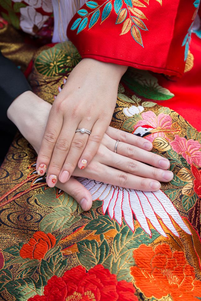 結婚指輪は旦那とペアのものです。