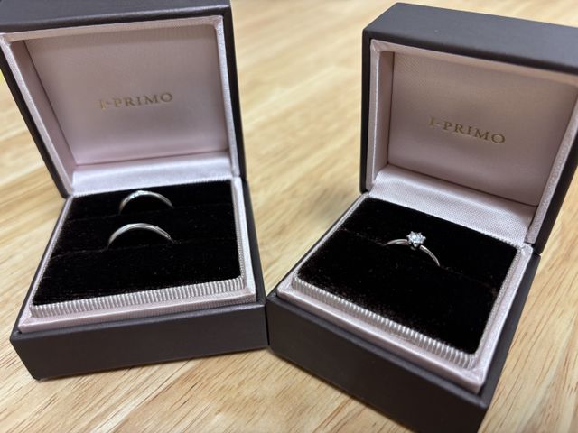 プロポーズ後に結婚指輪＆婚約指輪のお披露目会