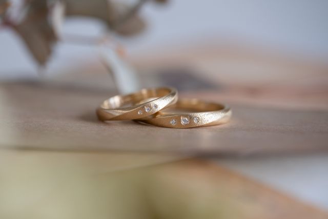 ふたりの想いを込めて作っていただいた結婚指輪