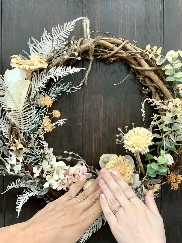 指輪完成後の着用時写真