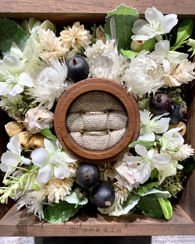 指輪完成後の写真